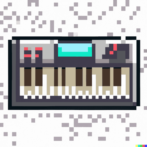 Pixel Art Keyboard Made using DALL-E